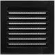Metal grille industrial 200x200mm Black - MRF2020M