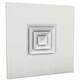 Ceiling diffuser 600 x 600 with 225 x 225 multidirectional airflow pattern - mixed colour RAL 9003