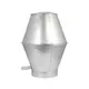 Deflector cover round 100 mm sendzimir zinc-plated