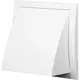 Facade grill with non-return valve 150x150 mm diameter 100 mm white - ND10FV