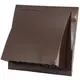 Facade grill with non-return valve 190x190 mm diameter 150 mm brown - ND15FVB