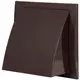 Facade grill with non-return valve 190x190 mm diameter 125 mm brown - ND12FVB