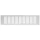 Skirting diffuser aluminium - silver L=400mm x H=100mm -RA1040S