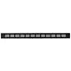 Skirting diffuser aluminium - black L=500mm x H=40mm -RA450B