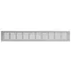 Skirting diffuser aluminium - silver L=400mm x H=60mm -RA640S
