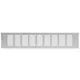 Skirting diffuser aluminium - silver L=400mm x H=80mm -RA840S