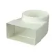 Rectangular plastic vertical 90° bend Ø 100mm - 110 x 55 - KLD