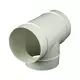 Round plastic T-piece diameter: 125mm AT125