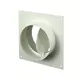 Round plastic wall plate with back draught shutter diameter: 125mm - AFV125