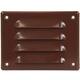 Metal ventilation grille rectangular 140x105 mm brown - MR14105B