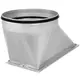 Ruck® transition duct/pipe - 600x250 - Ø400 left with rubber seal - UKR 1700 400 01