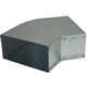 Galvanised flat duct elbow 45 degrees 300x80 horizontal