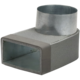 Thermoduct elbow 170mm x 80mm to diameter 160 mm for ducting