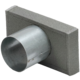 Thermoduct cover 220x80 mm with connection diameter 80 mm