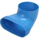 Wavin Ventiza End Piece 90 degrees PVC Oval 195x80x70 mm with diameter 125 mm M/M