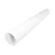 Pipe white diameter 125 mm length 1 meter metal - RAL 9010