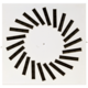 Swirl diffuser steel with adjustable deflectors - 500x500 mm - RAL 9010