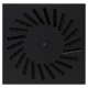 Swirl diffuser steel with adjustable deflectors - 595x595 mm - RAL 9005