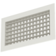 Wall grille aluminum double adjustable with control damper - with friction springs - 300x200 mm - RAL 9010