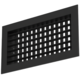 Wall grille aluminum double adjustable with control damper - with friction springs - 200x200 mm - RAL 9005