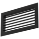 Wall grille aluminum single adjustable - with friction springs - 200x100 mm - RAL 9005