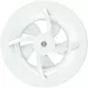 Solara bathroom fan with heat mover - 100 mm diameter - matte white