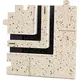 Ergovent 90 degree corner piece for modular instuctable line gratings with 2 slots