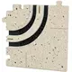 Ergovent curved corner piece for modular plug-in line gratings with 2 slots