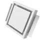 Ergovent frameless square ventilation valve 125 mm