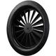 Swirl diffuser round 125 mm central screw - SWR125 RAL9005 30% glossy