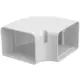 ClimaConnect 90° flat bend for mounting duct 100 mm - RAL 9010