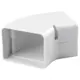 ClimaConnect 45° flat bend for mounting duct 75 mm - RAL 9010