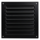 Outside grille square 200x200 mm aluminum - RAL9005 30% gloss