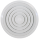 Round ceiling grille with fixed pattern, Ø 250 mm - RAL9010