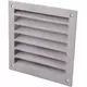 Exterior wall grille aluminum 100x100 mm - Aluminum