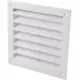 Exterior wall grille aluminum 150x150 mm - RAL 9016