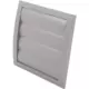 Gravity grille overpressure ventilation grille 150x150 diameter: 100 grey - ND10ZP
