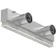 Aluminum line grille with 1 adjustable perforated panel – 1500 mm – RAL 9010 + insulated plenum with airflow control damper