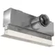 Aluminum line grille with 1 adjustable perforated panel – 1000 mm – RAL 9010 + insulated plenum with airflow control damper