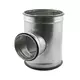 T-piece Ø 80mm with spigot Ø 80mm for spiral duct (90°)