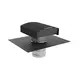 Econox CTM roof terminal 125 mm aluminium anthracite with weather collar