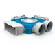 UniflexPlus composite distributor 6x Ø90mm for galvanised flat duct 220x80mm