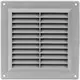 Ventilation grille plastic square 150x150 mm grey - VR1515P