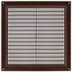 Ventilation grille plastic square 250x250 mm brown - VR2525B