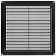 Ventilation grille plastic rectangular 250x250 black - VR2525M