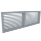 Wall grille 600 x 200 steel with clamping springs and individually adjustable vanes - blank uncoated