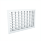 Wall grille 500 x 100 steel with screw fixing and double adjustable vanes - mixed colour RAL 9003