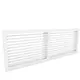 Wall grille 800 x 400 aluminium with clamping springs and fixed vanes - mixed colour RAL 9016