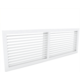Wall grille 600 x 500 in steel, with clamping springs and fixed vanes - mixed colour RAL 9003