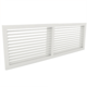 Wall grille 600 x 150 aluminium with clamping springs and fixed vanes - mixed colour RAL 9010